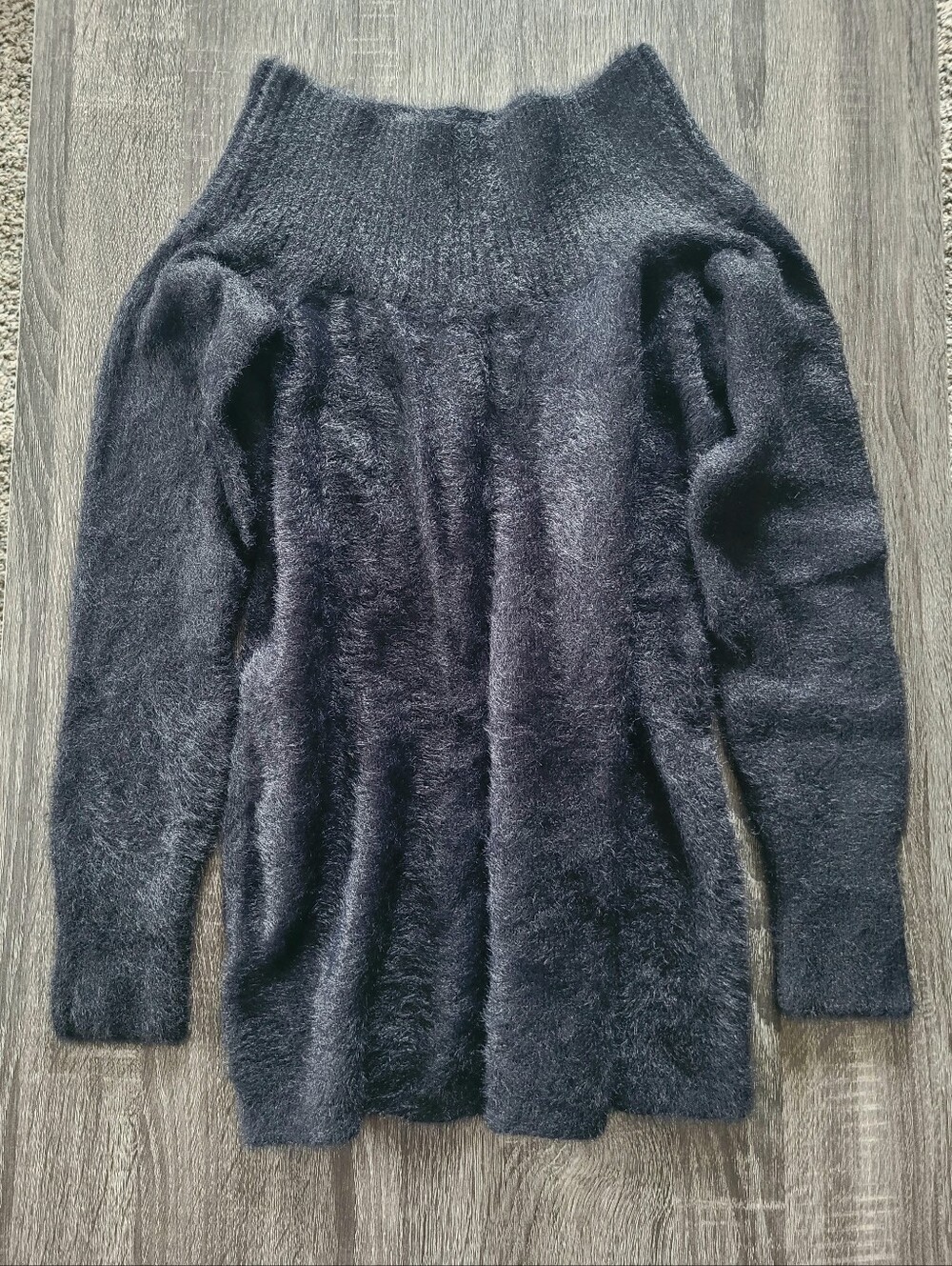 NWT LOFT Fuzzy Black Sweater